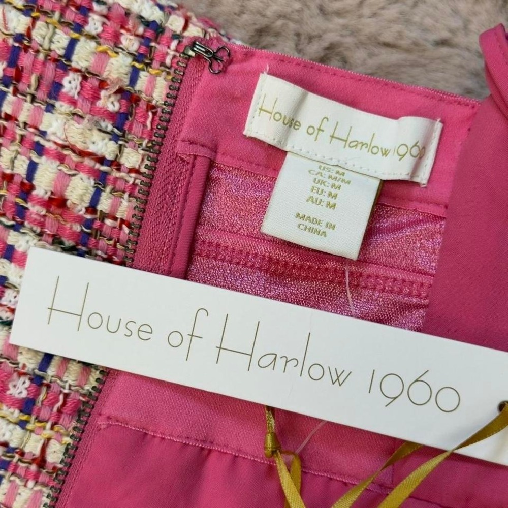 House of Harlow 1960 pink tweed mini dress - Picture 5 of 8